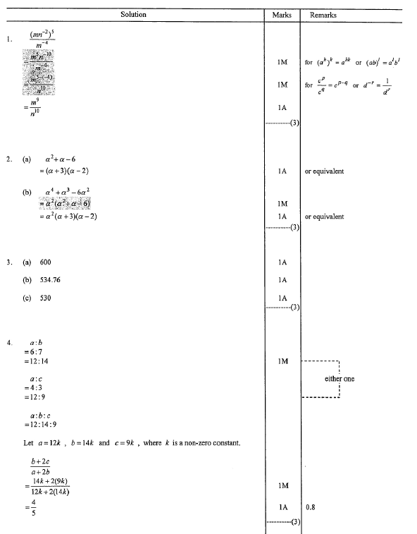 HKDSE MATH 2020 PAST PAPER I LQ