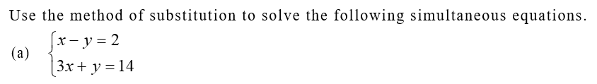 聯立二元一次方程 Simultaneous linear equation