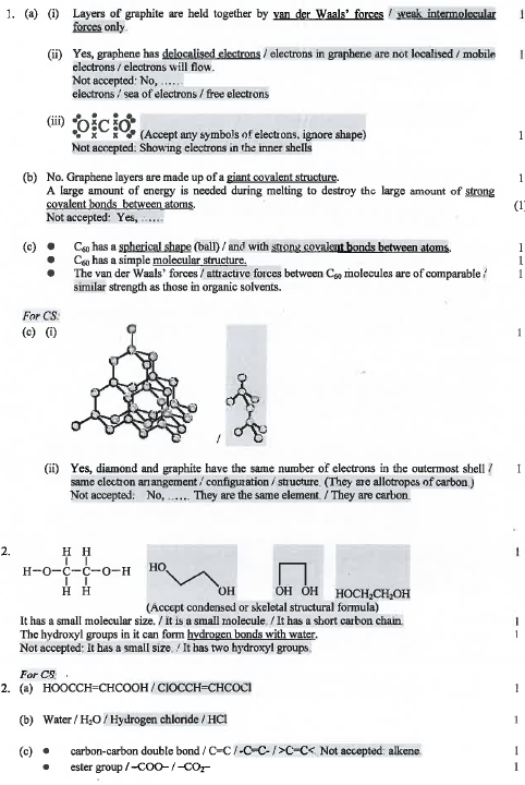 HKDSE CHEM 2014 PAST PAPER I Compulsory